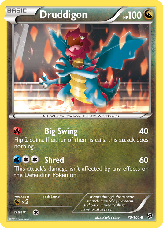 Druddigon 70/101 Common | Plasma Blast | Pokemon Card