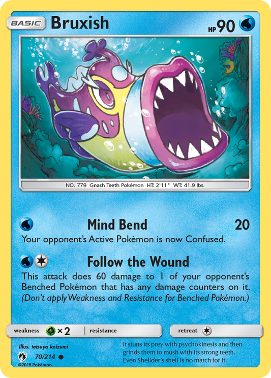 Bruxish 70/214 Common | Lost Thunder | Pokémon Card