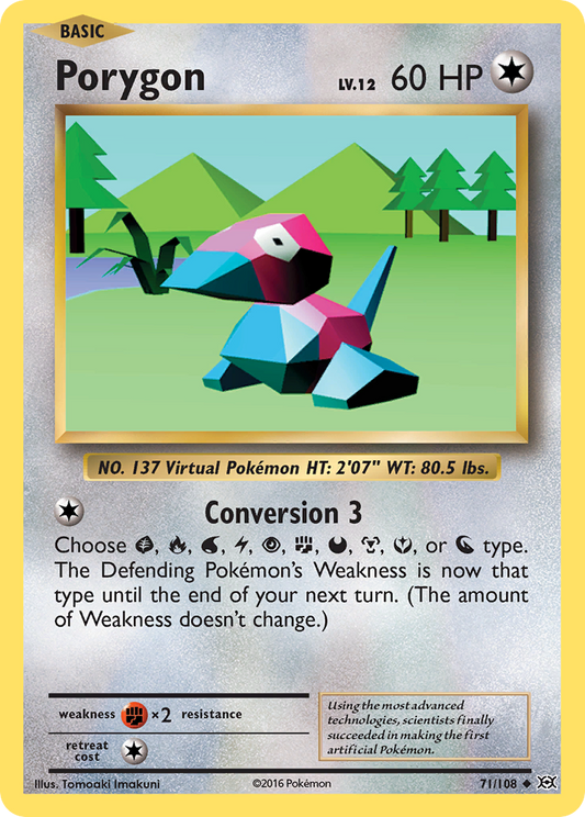 Porygon 71/108 Uncommon | Evolutions | Pokemon Card