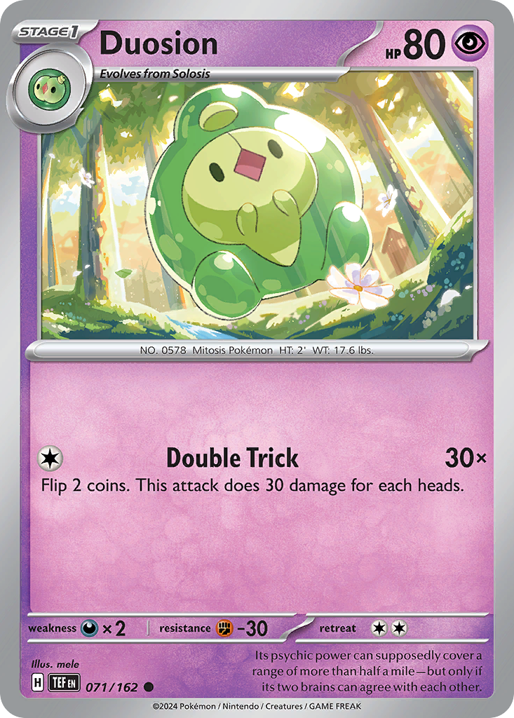 Duosion 71/162 Common | Temporal Forces | Pokemon Card