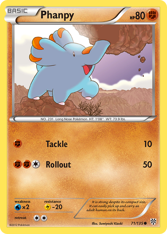 Phanpy 71/135 Common | Plasma Storm | Pokemon Card