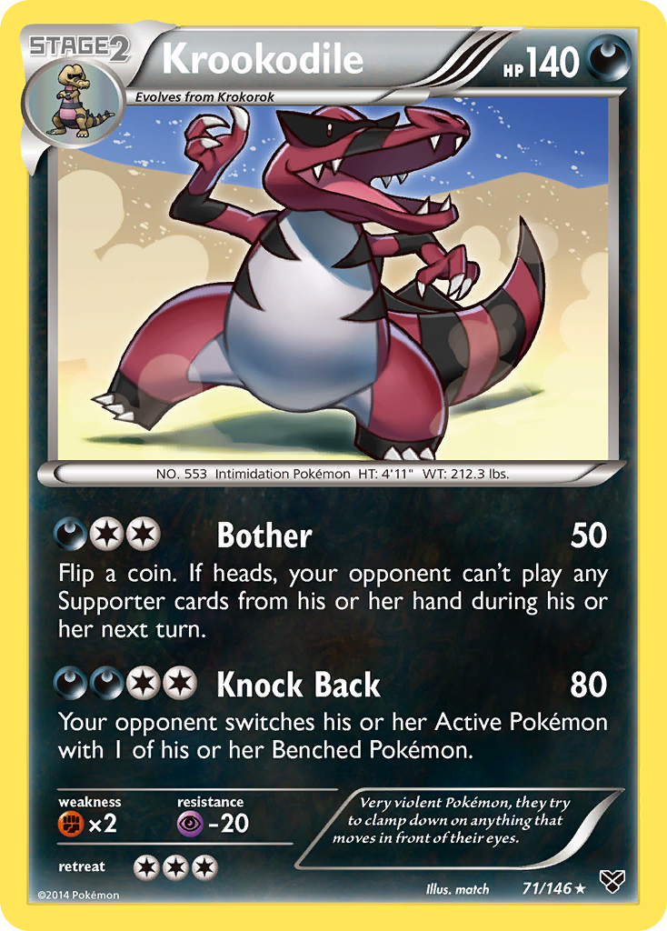 Krookodile 71/146 Rare | XY | Pokemon Card