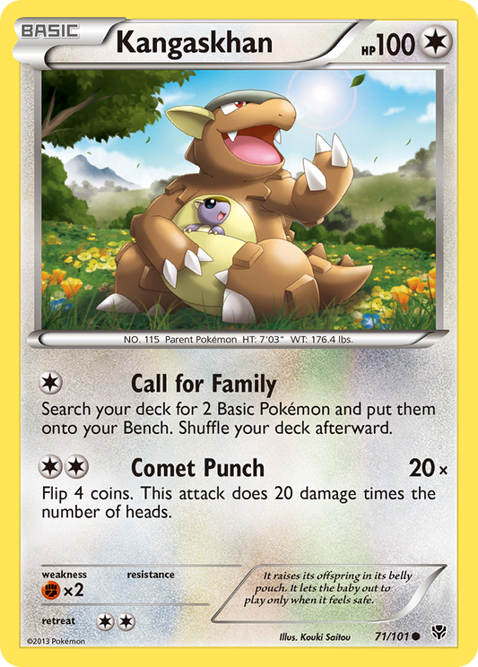 Kangaskhan 71/101 Common | Plasma Blast | Pokemon Card