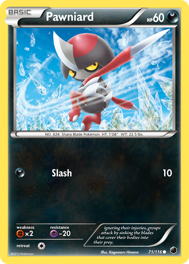 Pawniard 71/83 Common | Plasma Freeze | Pokémon Card