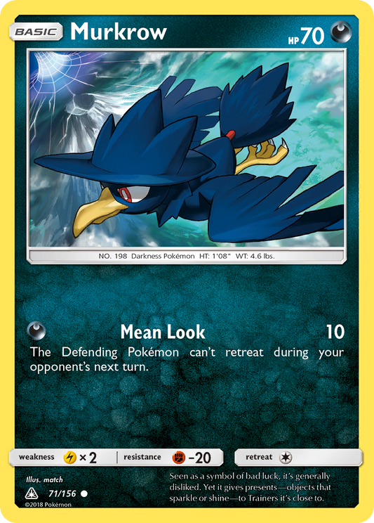 Murkrow 71/156 Common | Ultra Prism | Pokemon Card