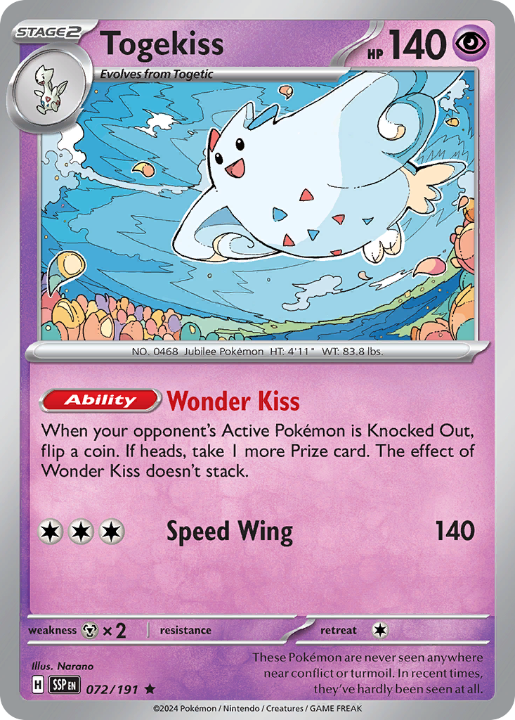 Togekiss 72/191 Rare Holo | Surging Sparks | Pokemon Card