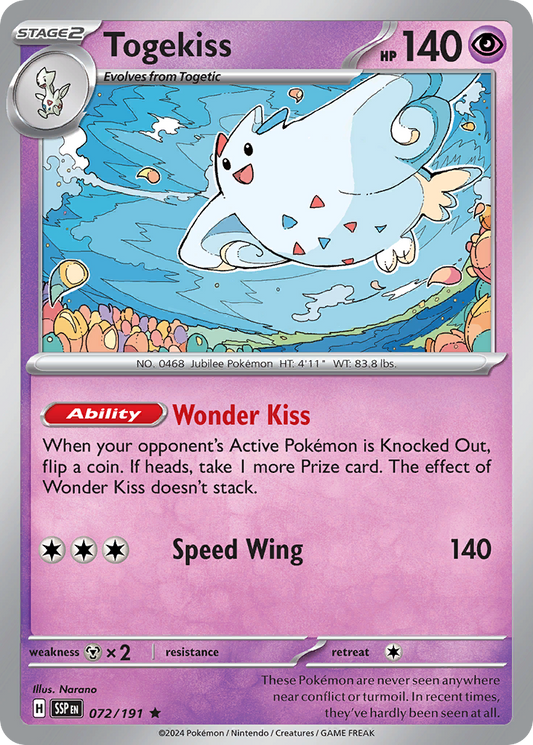 Togekiss 72/191 Rare Holo | Surging Sparks | Pokemon Card