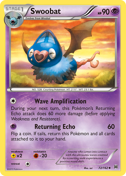 Swoobat 72/162 Uncommon | BREAKthrough | Pokemon Card