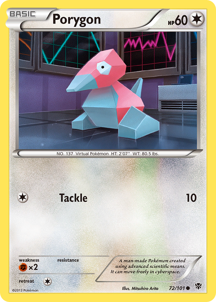 Porygon 72/101 Common | Plasma Blast | Pokemon Card