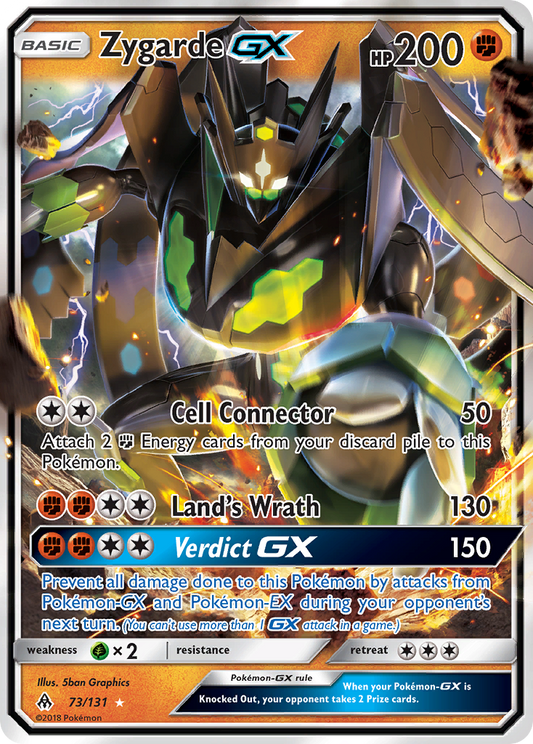 Zygarde-GX 73/131 Rare Holo GX | Forbidden Light | Pokemon Card