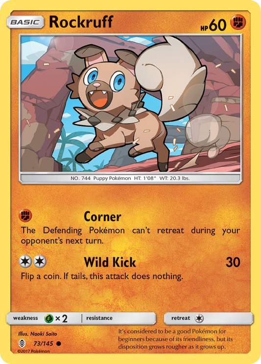 Rockruff 73/145 Common | Guardians Rising | Pokemon Card