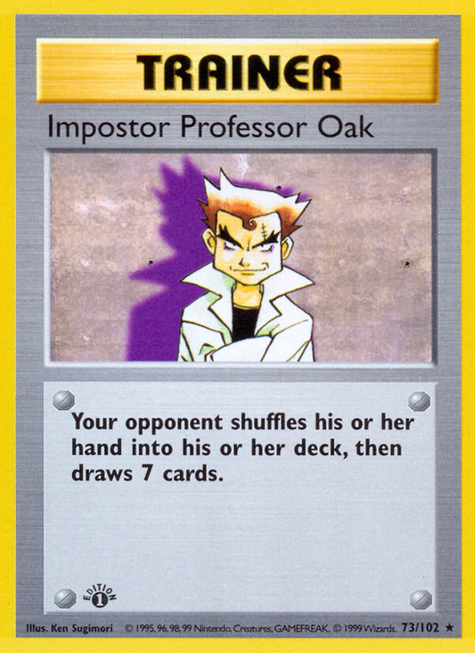 Impostor Professor Oak 73/102 Rare | Base | Pokemon Card