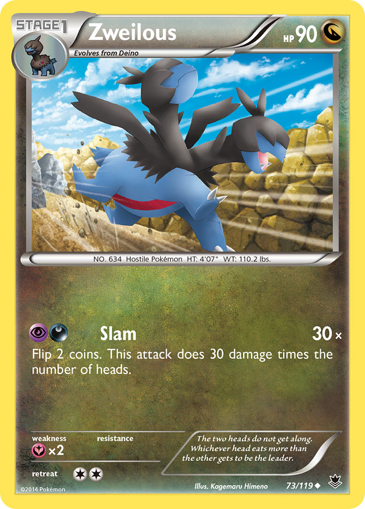 Zweilous 73/119 Uncommon | Phantom Forces | Pokemon Card