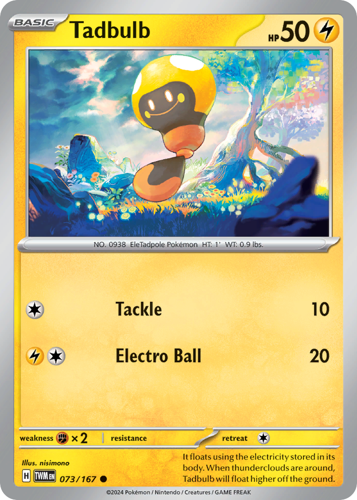 Tadbulb 73/167 Common | Twilight Masquerade | Pokemon Card