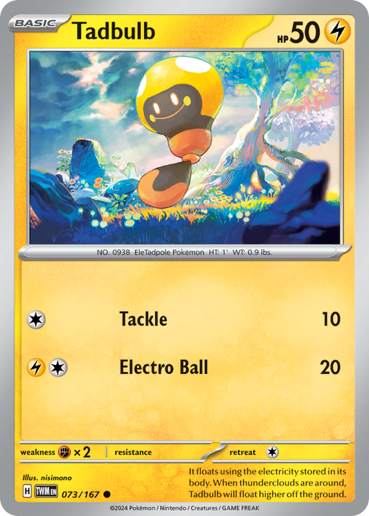 Tadbulb 73/167 Common | Twilight Masquerade | Pokemon Card