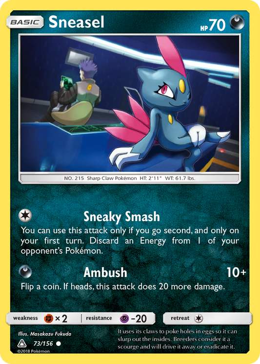 Sneasel 73/156 Common | Ultra Prism | Pokemon Card