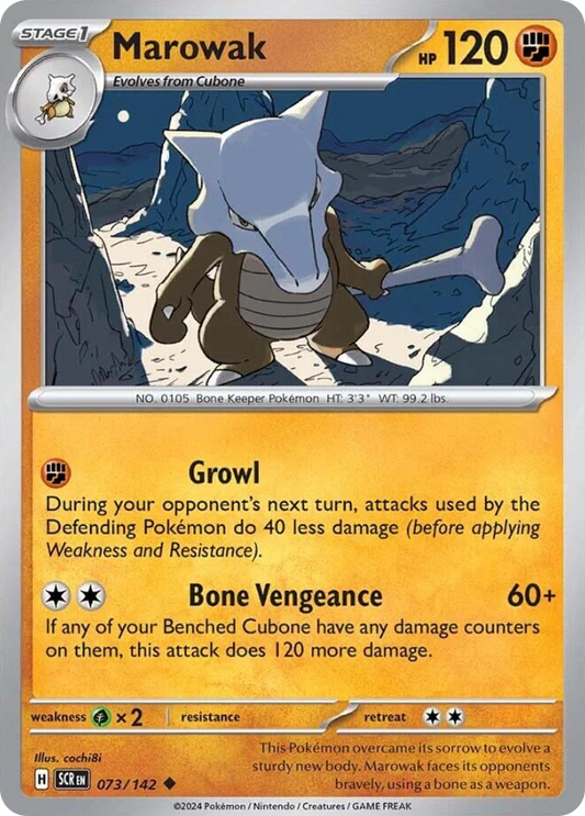 Marowak 73/142 Uncommon | Stellar Crown | Pokemon Card