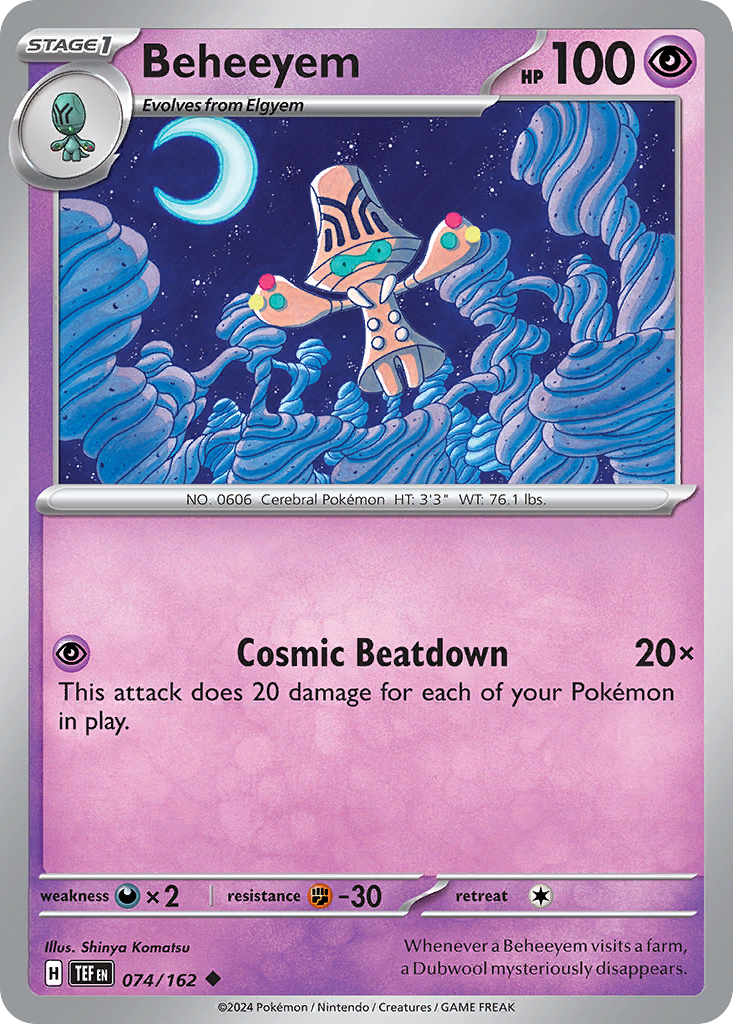 Beheeyem 74/162 Uncommon | Temporal Forces | Pokemon Card