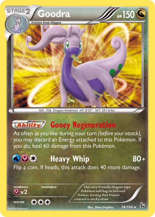 Goodra 74/106 Rare Holo | Flashfire | Pokemon Card