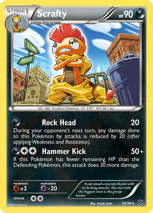 Scrafty 74/99 Rare Holo | Next Destinies | Pokemon Card