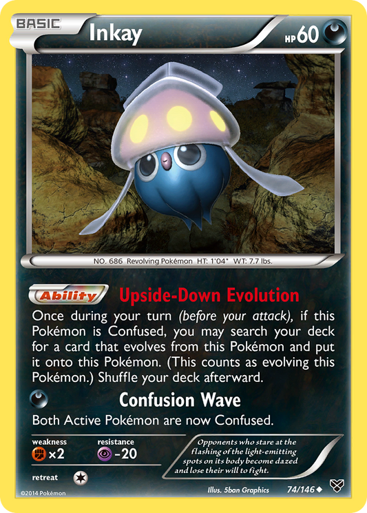 Inkay 74/146 Uncommon | XY | Pokemon Card