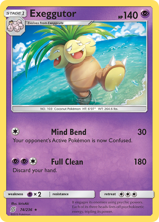 Exeggutor 74/236 Rare | Unified Minds | Pokémon Card