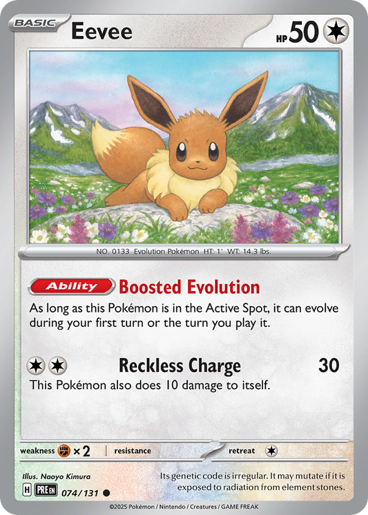 Eevee 74/131 Common | Prismatic Evolutions | Pokemon Card