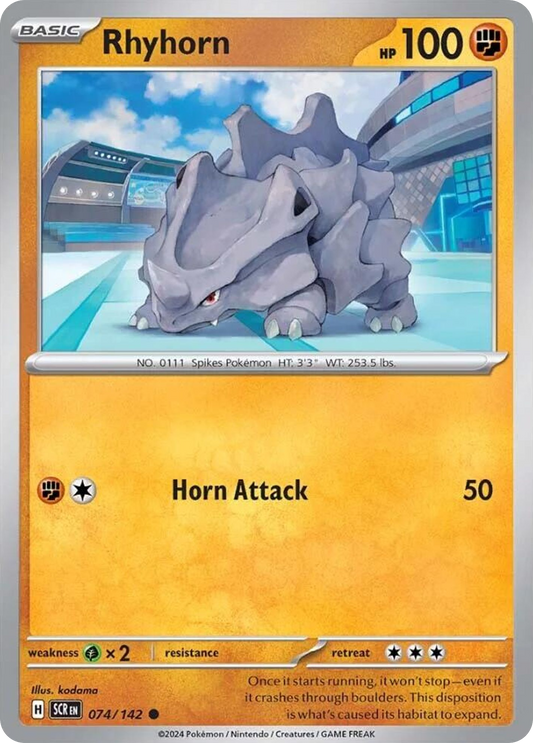 Rhyhorn 74/142 Common | Stellar Crown | Pokemon Card