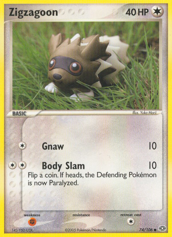 Zigzagoon 74/106 Common | Emerald | Pokemon Card