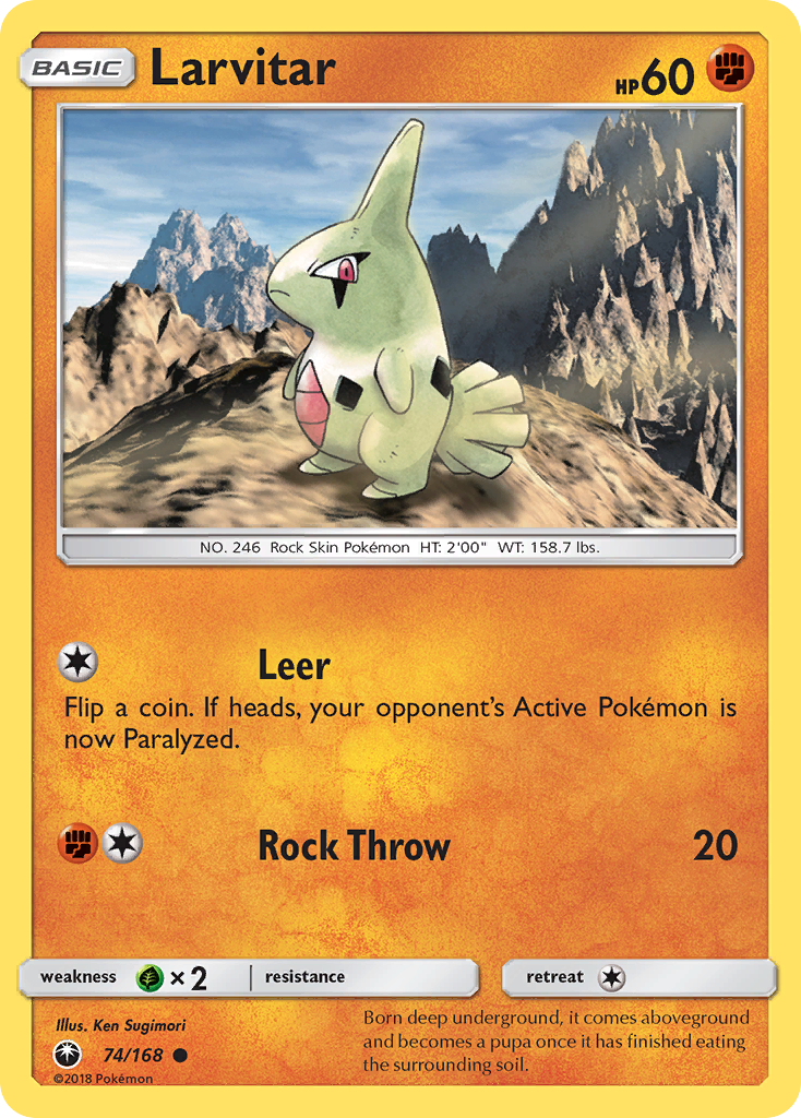 Larvitar 74/168 Common | Celestial Storm | Pokemon Card