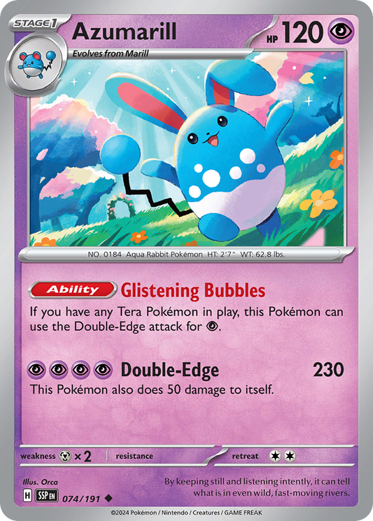 Azumarill 74/191 Uncommon | Surging Sparks | Pokemon Card