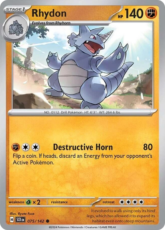 Rhydon 75/142 Common | Stellar Crown | Pokemon Card