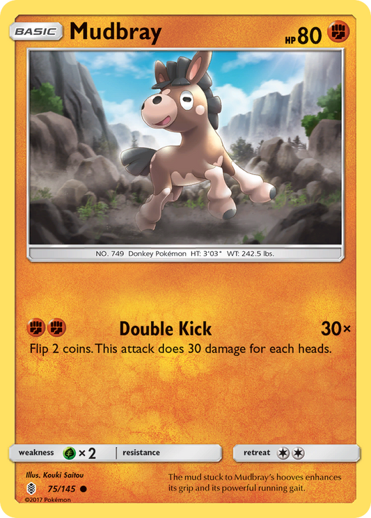 Mudbray 75/145 Common | Guardians Rising | Pokemon Card