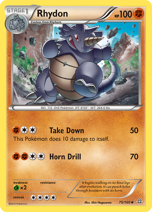 Rhydon 75/160 Uncommon | Primal Clash | Pokemon Card