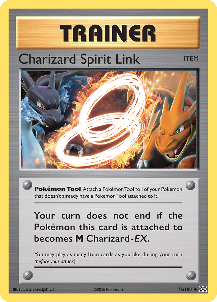 Charizard Spirit Link 75/108 Uncommon | Evolutions | Pokemon Card