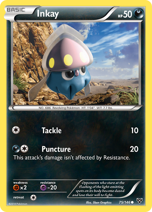 Inkay 75/146 Common | XY | Pokemon Card