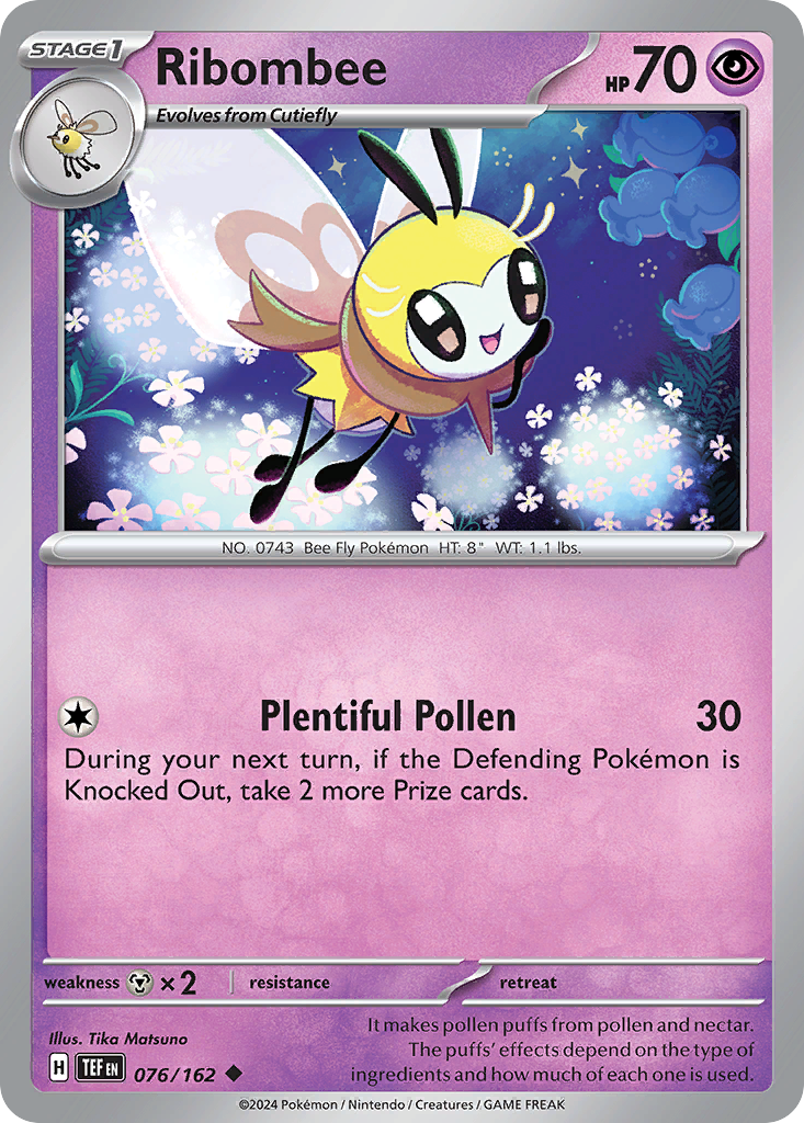 Ribombee 76/162 Uncommon | Temporal Forces | Pokemon Card