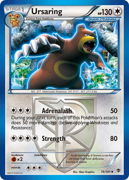 Ursaring 76/101 Uncommon | Plasma Blast | Pokemon Card