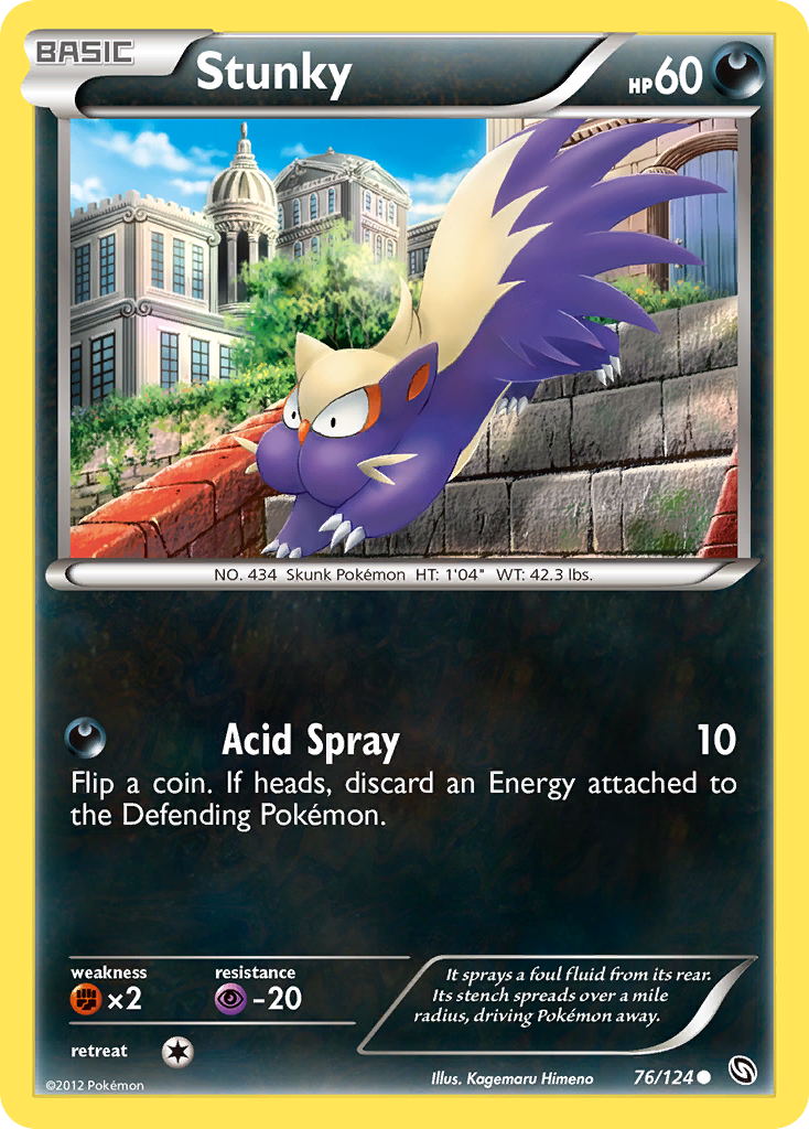 Stunky 76/124 Common | Dragons Exalted | Pokemon Card