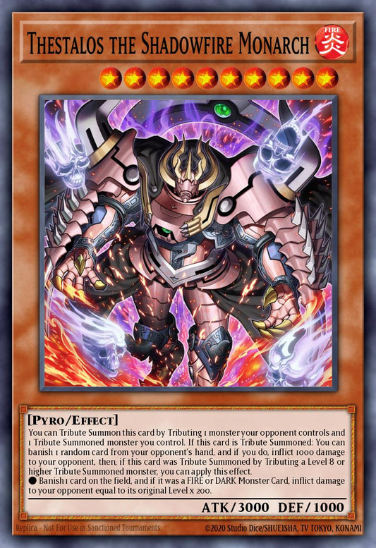 Thestalos the Shadowfire Monarch - DUNE-EN023 Super Rare | Yu-Gi-Oh! Card