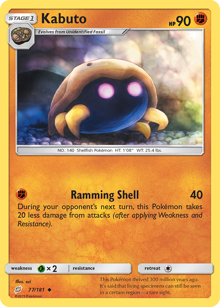 Kabuto 77/181 Uncommon | Team Up | Pokemon Card