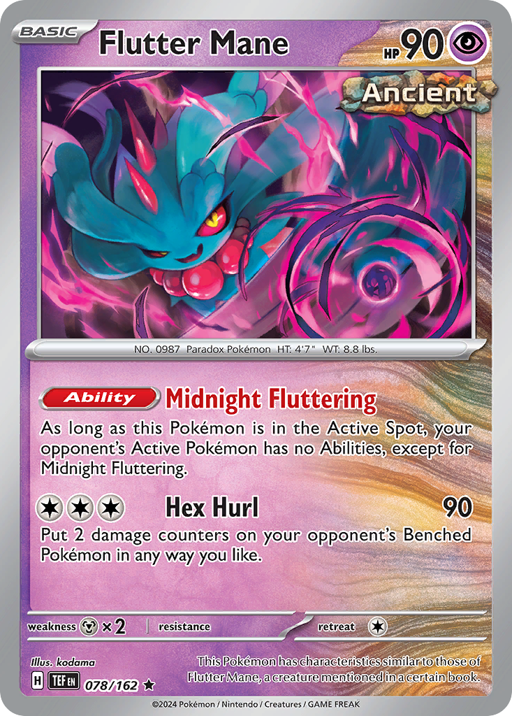 Flutter Mane 78/162 Rare | Temporal Forces | Pokemon Card