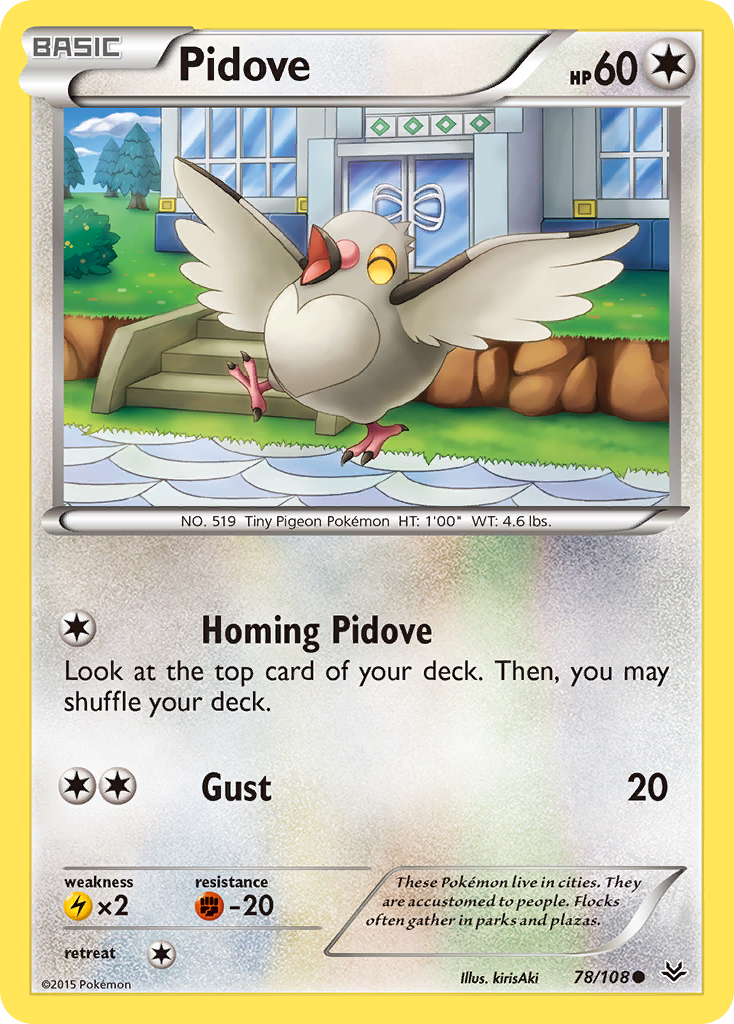 Pidove 78/108 Common | Roaring Skies | Pokemon Card