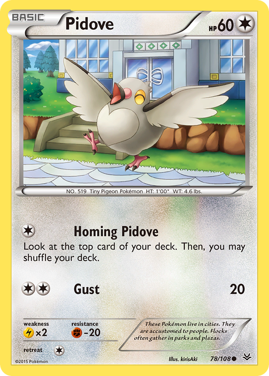 Pidove 78/108 Common | Roaring Skies | Pokemon Card