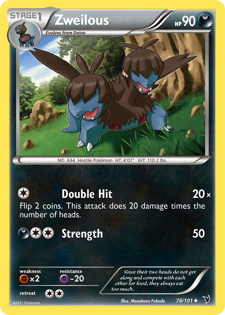 Zweilous 78/101 Uncommon | Noble Victories | Pokemon Card