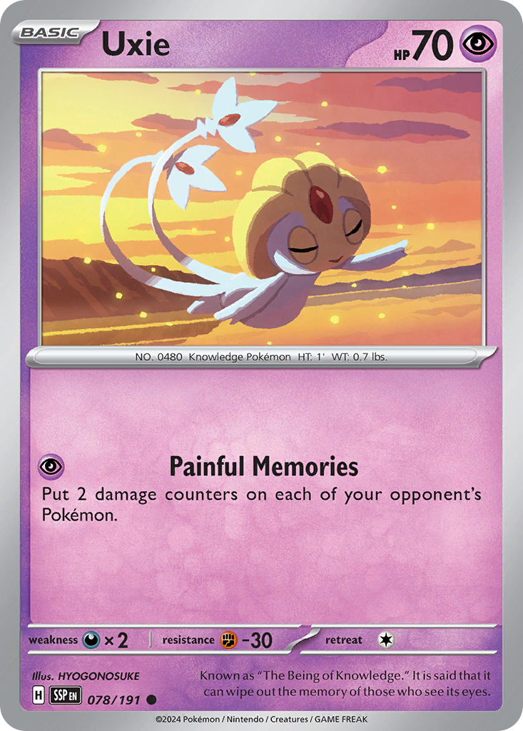 Uxie 78/191 Common | Surging Sparks | Pokemon Card