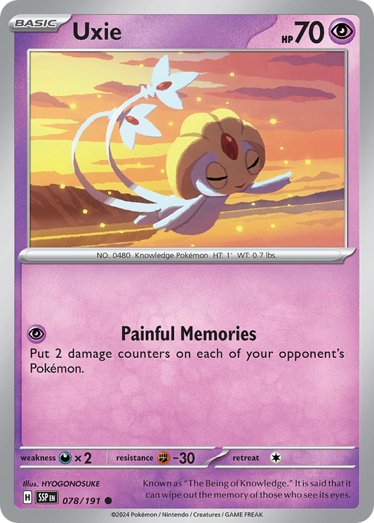 Uxie 78/191 Common | Surging Sparks | Pokemon Card