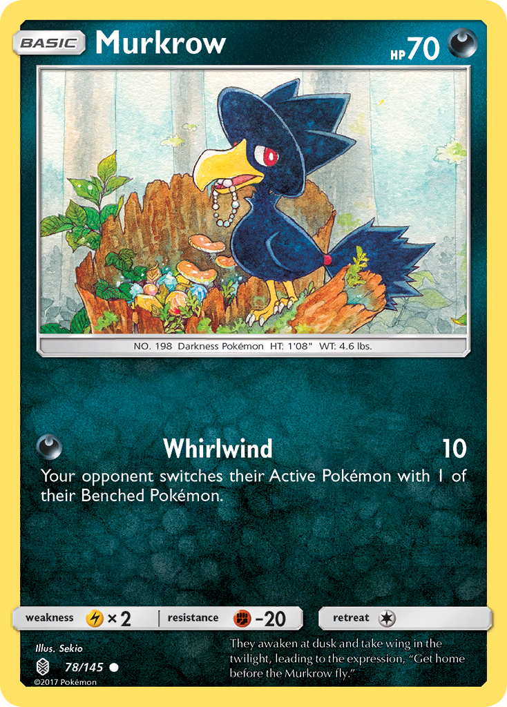 Murkrow 78/145 Common | Guardians Rising | Pokemon Card