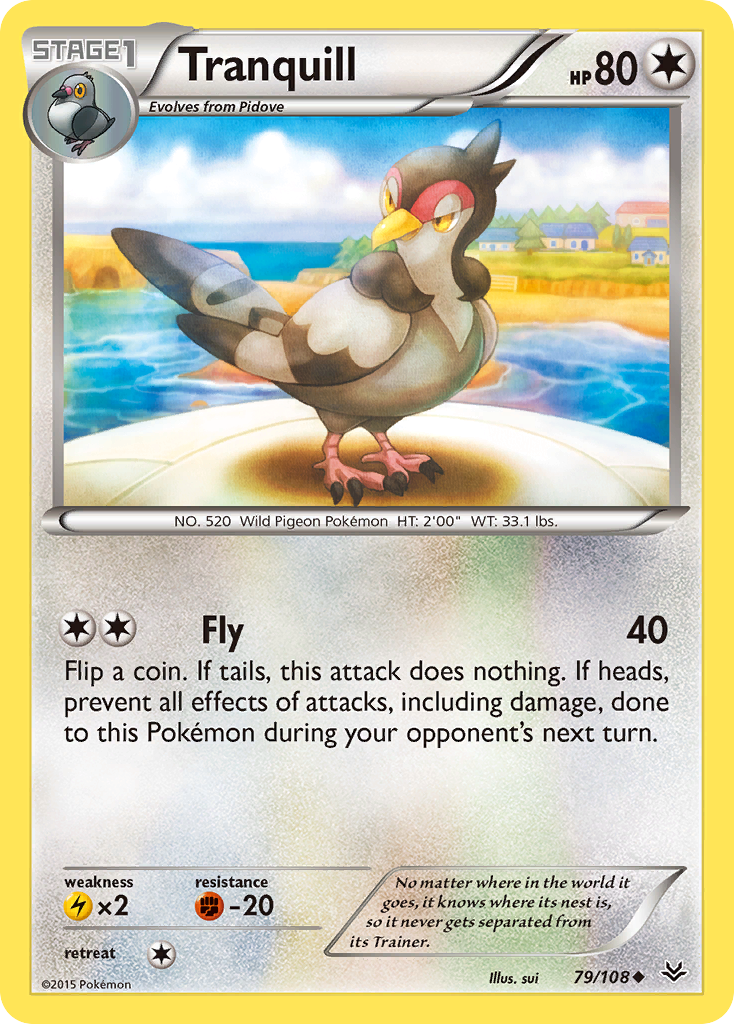 Tranquill 79/108 Uncommon | Roaring Skies | Pokemon Card