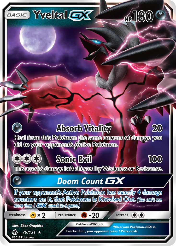 Yveltal-GX 79/131 Rare Holo GX | Forbidden Light | Pokemon Card